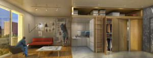 Rendering of a typical micro-unit Image: ledaean.com Source: nArchitecte.com